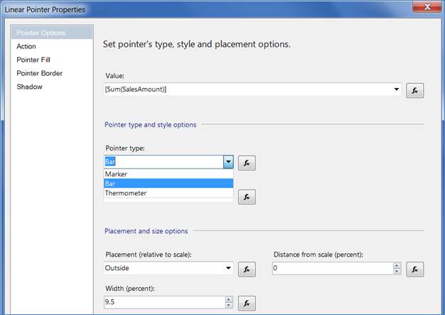 Linear Pointer Properties