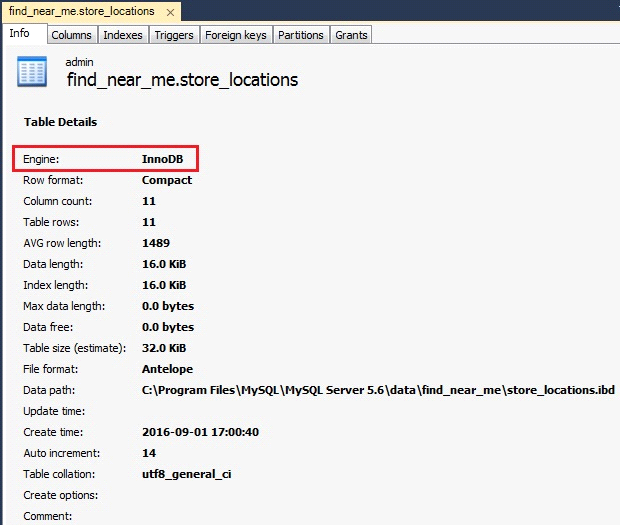 Table Explorer in MySQL Workbench