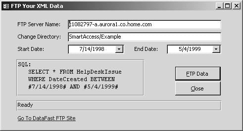Export and FTP XML Files from Access XP