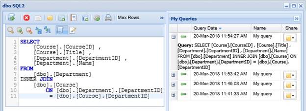 My Queries Panel 