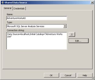 Procedure: Ascertain Connectivity of the Analysis Services Data Source