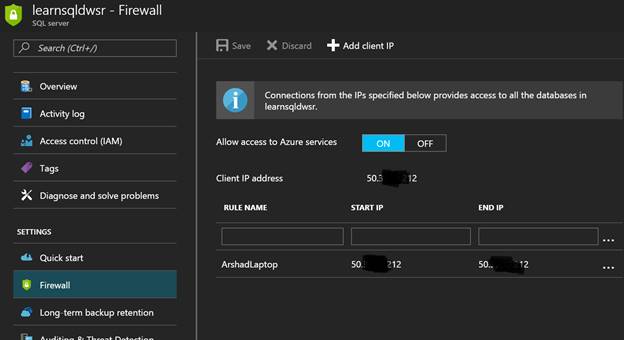 SQL Server Firewall