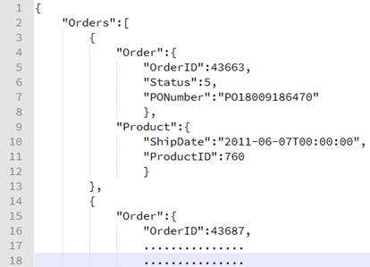 Result nested inside an array