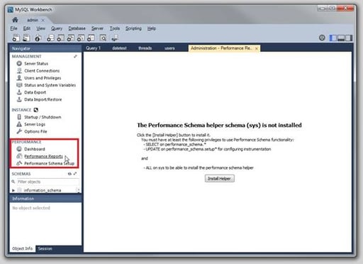 MySQL Workbench 6.2 Performance Reporting