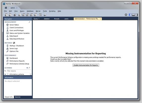 Enable Instrumentation for Reports