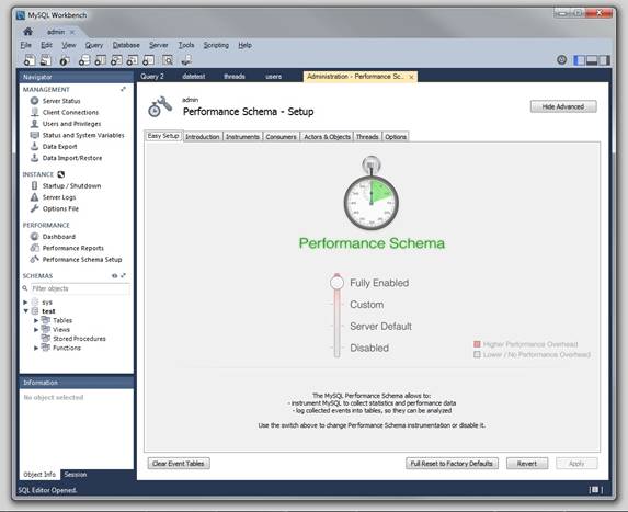  Performance Schema Slider