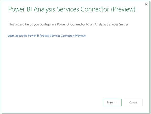 Power BI Analysis Services Connector Wizard