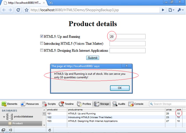 Using the Web SQL Database API in HTML 5