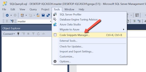 Become More Efficient at Writing TSQL by Creating Code Snippets