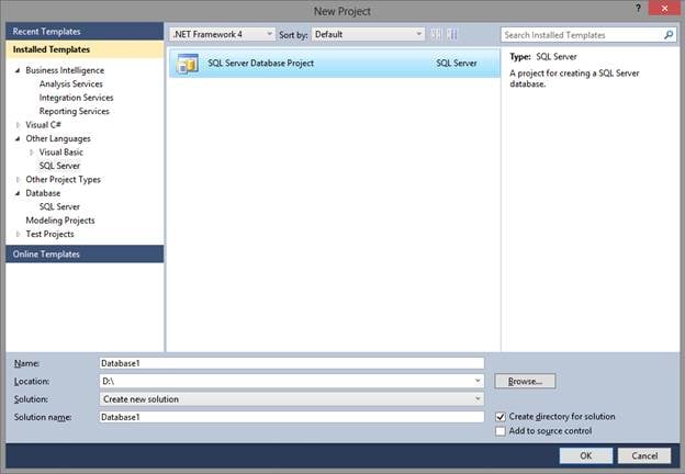 SQL Server Data Tools in SQL Server 2012 – Part 1 | Database Journal