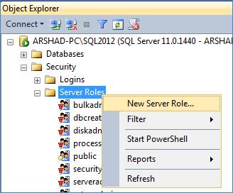 Figure 4 - Create New Server Role