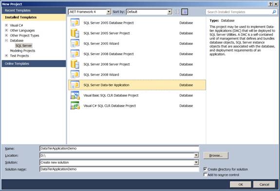 Data Tier Application Project Template
