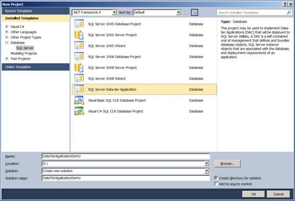 Creating Data-Tier Applications in SQL Server 2008 R2 | Database Journal