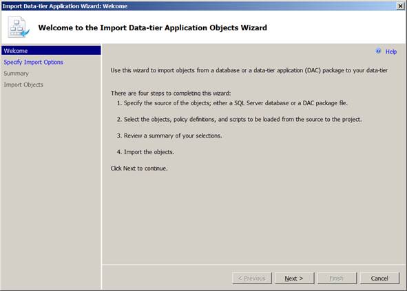 Importing Data Tier Application 2