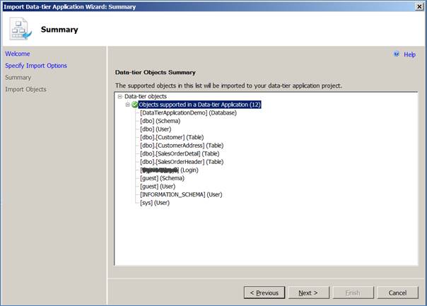 Importing Data Tier Application 4