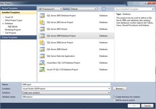 Unit Testing SQL Server Objects in Visual Studio 2010