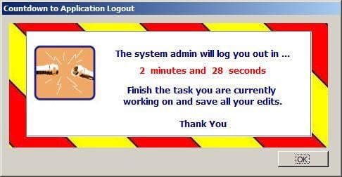 Auto Logout Users for DB Maintenance