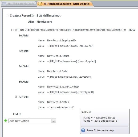 Leveraging Data Macro in Microsoft Access 2010