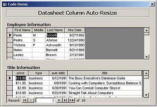 Save and Retrieve Datasheet Layout with the Windows Registry