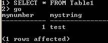 test data can be retrieved by using a standard SELECT statement