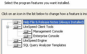 SQL 2005 Backups using LiteSpeed