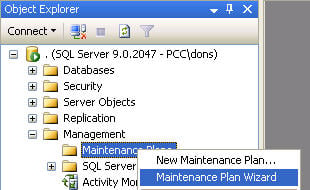 SQL 2005 Maintenance Wizard Part 2