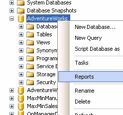 SQL Server Management Studio Reports and Dashboard