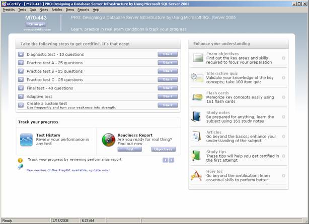 Exam 70-443 Practice Test from uCertify.com
