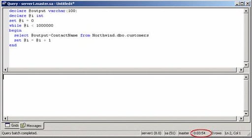 Benchmarking Performance of a Query – Part 1 Elapsed Time