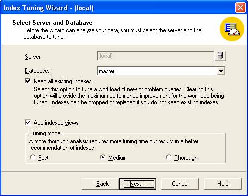 Index Tuning Wizard