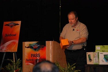 Wayne Snyder drawing the DELL Mini computer winners