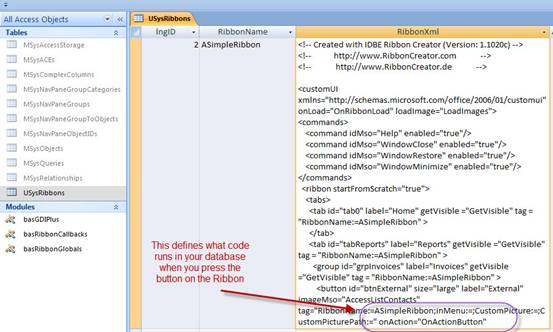 Finding the Ribbon XML (part 4) plus the XML that defines which function is called