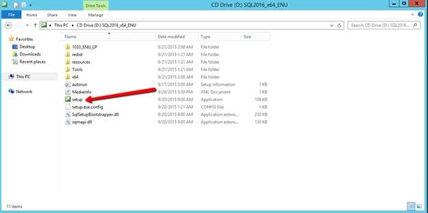 Installing SQL Server 2016