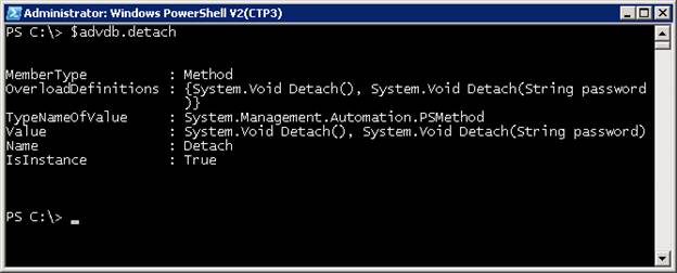 list the various detach options available