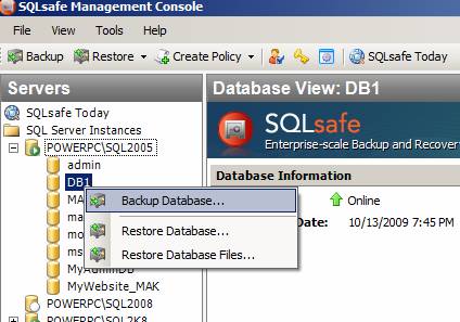 Launch SQLSafe