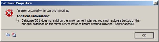 Database Mirroring in SQL Server 2008