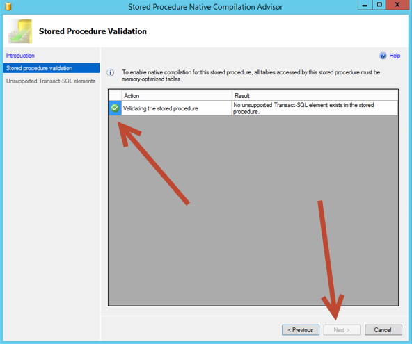 Stored Procedure Validation