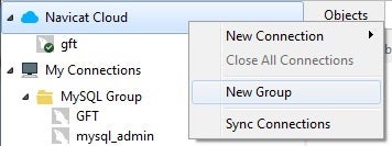 Navicat Cloud New Group