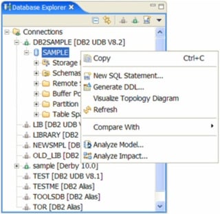 Rational Data Architect and DB2 9: The Rest of the Database Explorer View