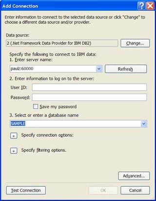 Binding DB2 Data to Visual Studio 2005 Windows Applications