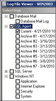 Error Logs is the very last item in the Object Explorer