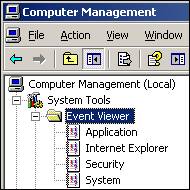 what you see under Windows NT are the same logs you can get to via Computer Management