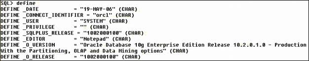 Finding and Setting SQL*Plus Settings