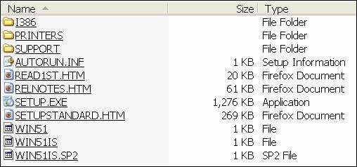 Contents of a “normal” installation CD