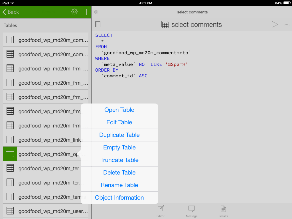 Table Schema Commands