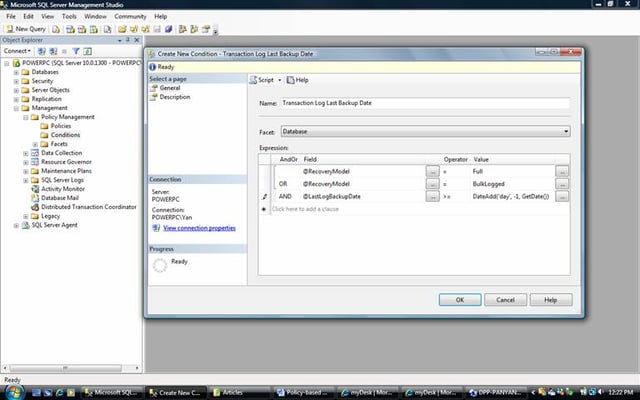 Policy-based Management in SQL Server 2008 – Part II